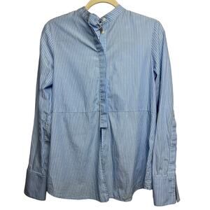 MISHA NONOO Blue Striped Button Down Shirt Sz. S